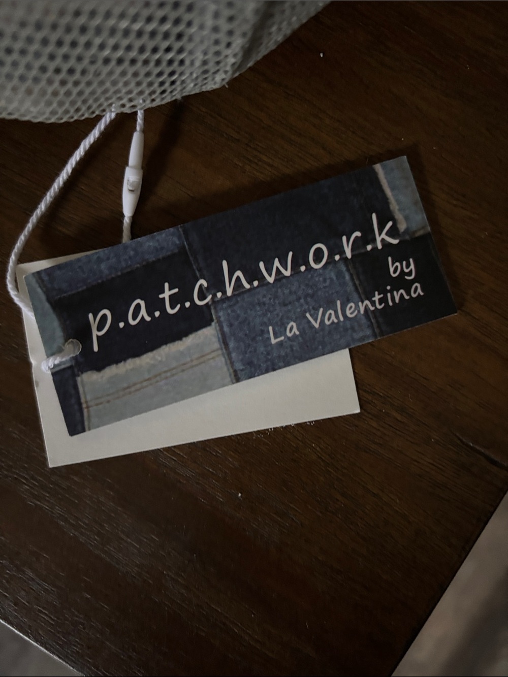 Valentina Patchwork Denim Tag - Blue and White Accent - Picture 2 of 3